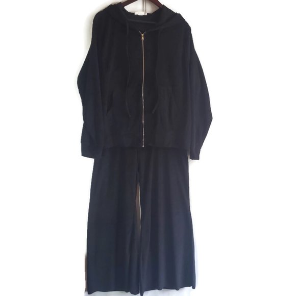 Zenana Plus Size Set Sweat Pants and Hoodie Full Zip Jacket Loop Terry 1X 2X 3X - Picture 3 of 6